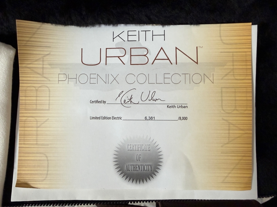 Authentic Keith Urban 'Phoenix Collection' Limited Edition Solid Body Electric Guitar Package in Vintage Natural Ivory [Photo 9]