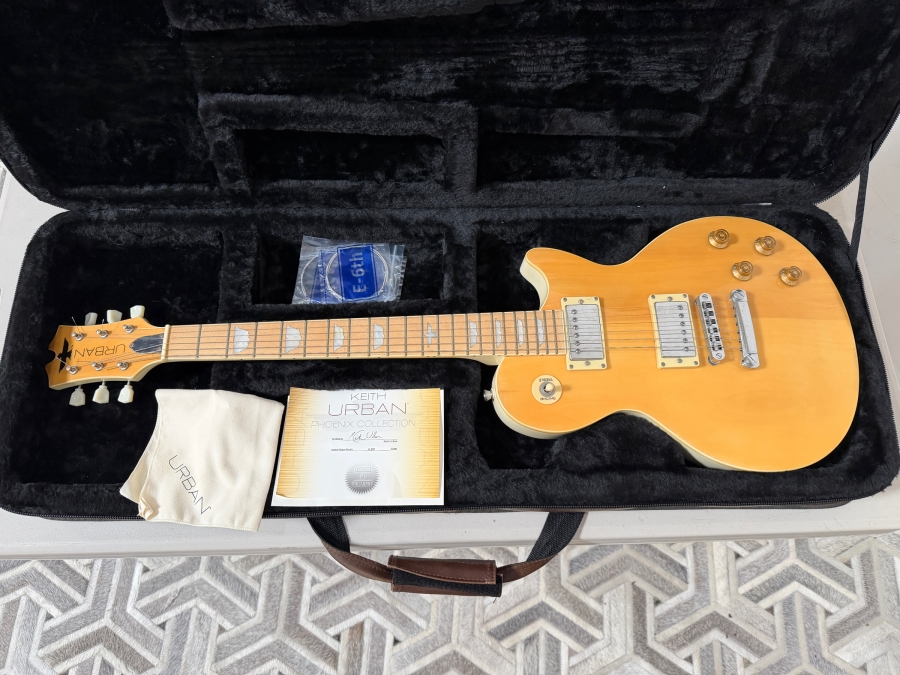 Authentic Keith Urban 'Phoenix Collection' Limited Edition Solid Body Electric Guitar Package in Vintage Natural Ivory [Photo 2]