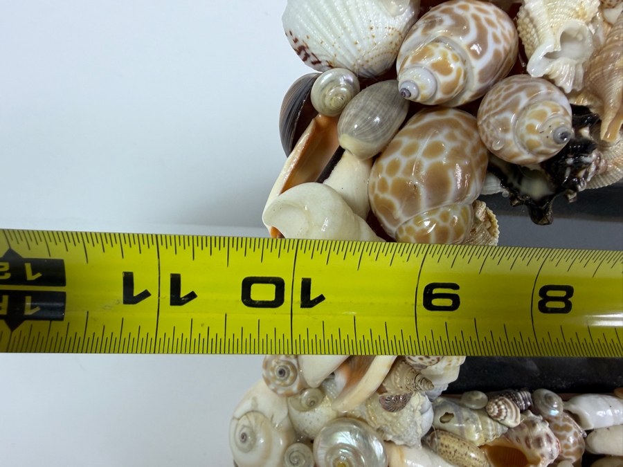 Vintage Artisan Handcrafted Seashell Encrusted Mosaic Tabletop Photo Frame 10'W X 8.5'H [Photo 6]