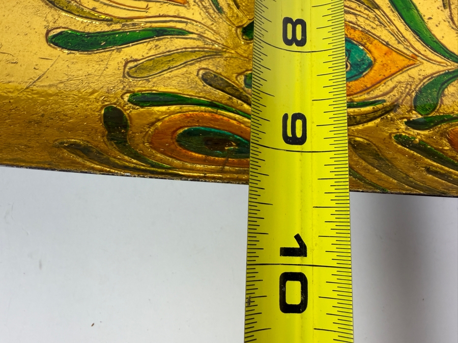 Pier 1 Imports 'Royal Peacock Feathers' Gilded Wall Art and Vanity Tray 27'W X 10'H [Photo 6]