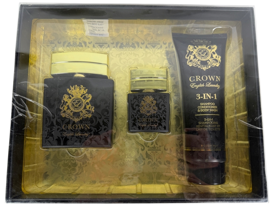 Authentic English Laundry Men's 3-Piece Crown Eau de Parfum Fragrance Gift Set