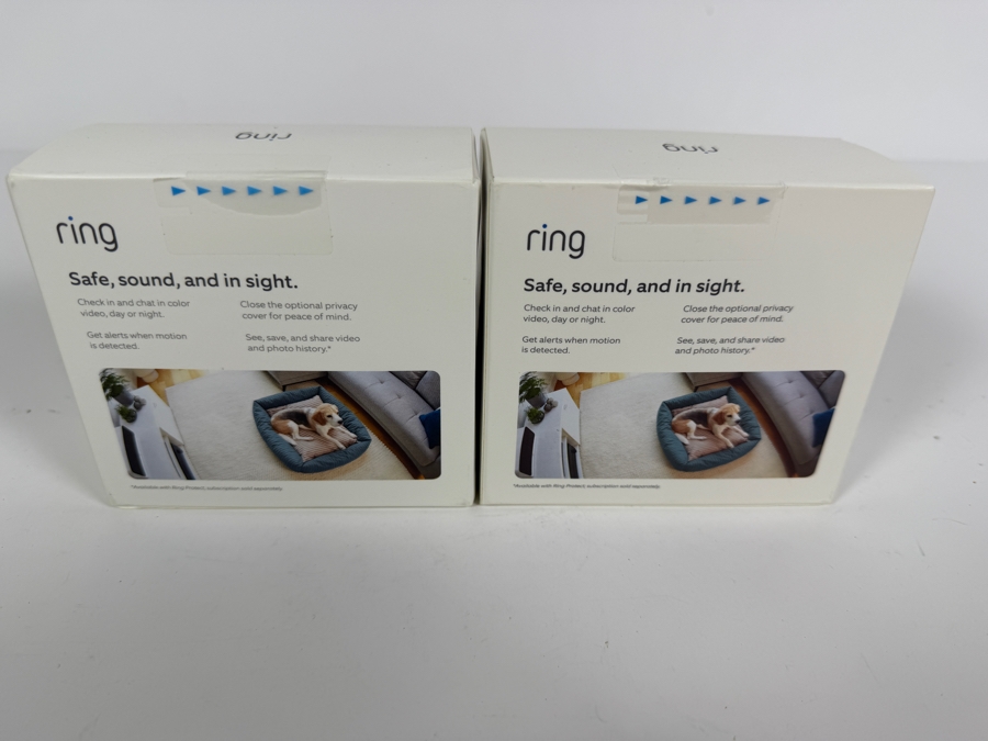 2-Pack Lot of Brand-New, Sealed Ring Indoor Cam (2nd Generation) 1080p HD Video Smart Security Plug-In Cameras [Photo 2]