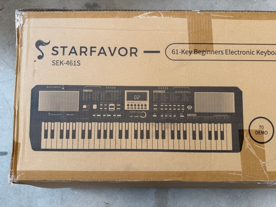 Starfavor SEK-461S 61-Key Portable Electronic Keyboard Set for Beginners - Brand New in Box [Photo 2]