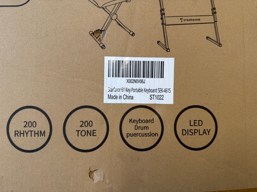 Starfavor SEK-461S 61-Key Portable Electronic Keyboard Set for Beginners - Brand New in Box [Photo 3]