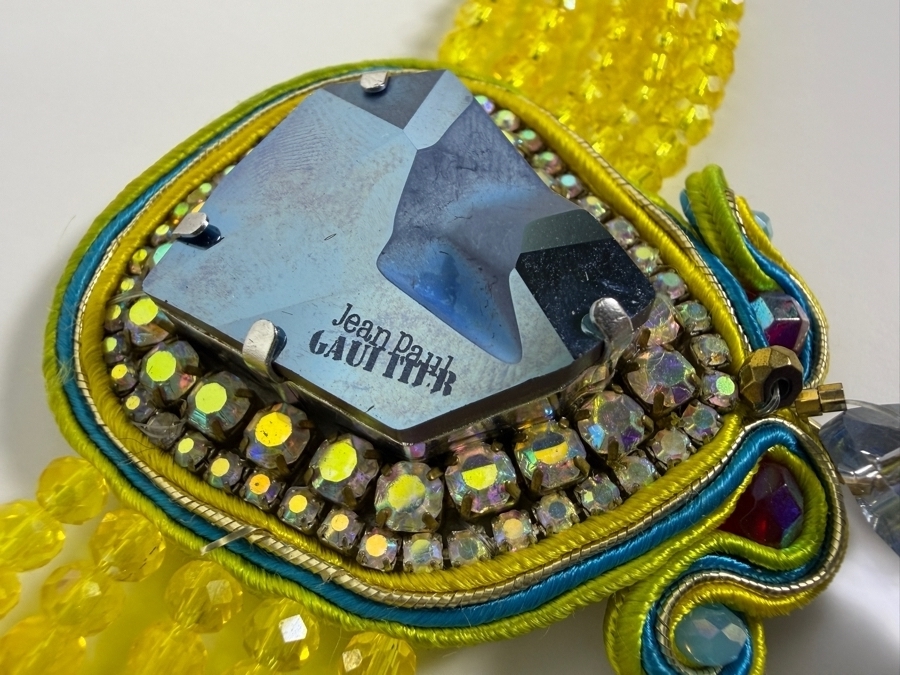 Signed Beads Of Aquarius x Jean Paul Gaultier Swarovski 'Kaputt' Crystal Soutache Choker – Seen on EMPIRE (Cookie Lyon) 16'L [Photo 2]