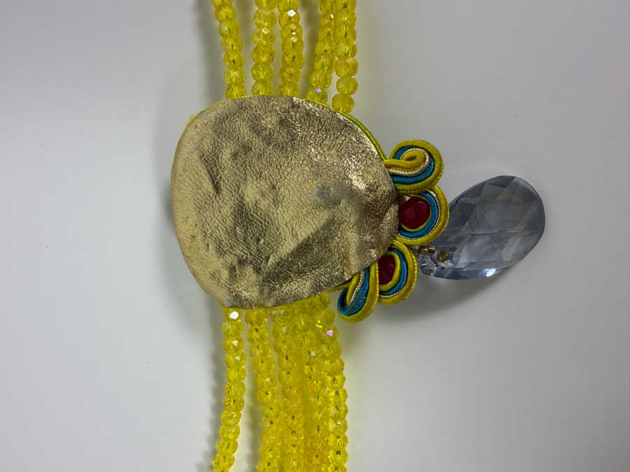 Signed Beads Of Aquarius x Jean Paul Gaultier Swarovski 'Kaputt' Crystal Soutache Choker – Seen on EMPIRE (Cookie Lyon) 16'L [Photo 7]