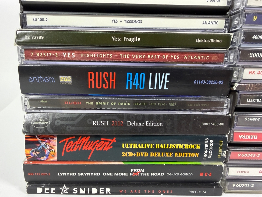 Lot Of 97 Classic Rock Hard Rock Blues And Heavy Metal Compact Discs CDs Featuring Deep Purple AC DC Rush Helloween Lynyrd Skynyrd And More [Photo 2]