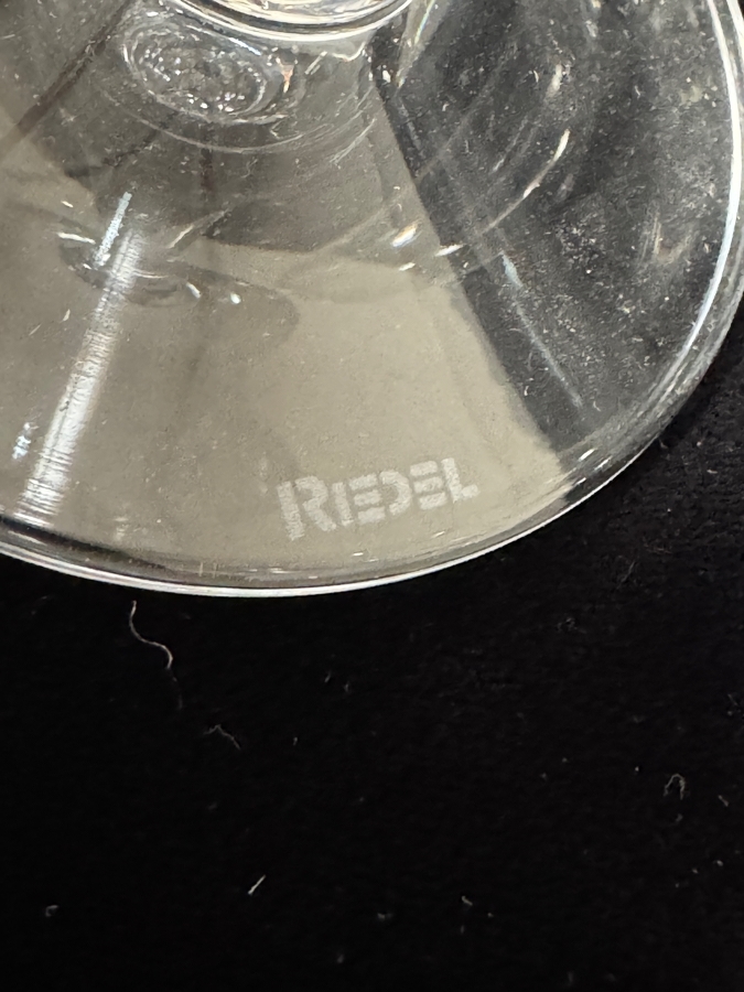 Set of (6) Riedel Ouverture Series Crystal Wine Glasses With Laser Hallmark Verification 6.75'H [Photo 4]
