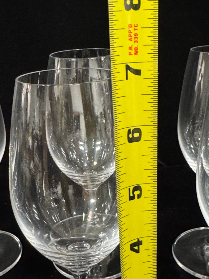 Set of (6) Riedel Ouverture Series Crystal Wine Glasses With Laser Hallmark Verification 6.75'H [Photo 5]