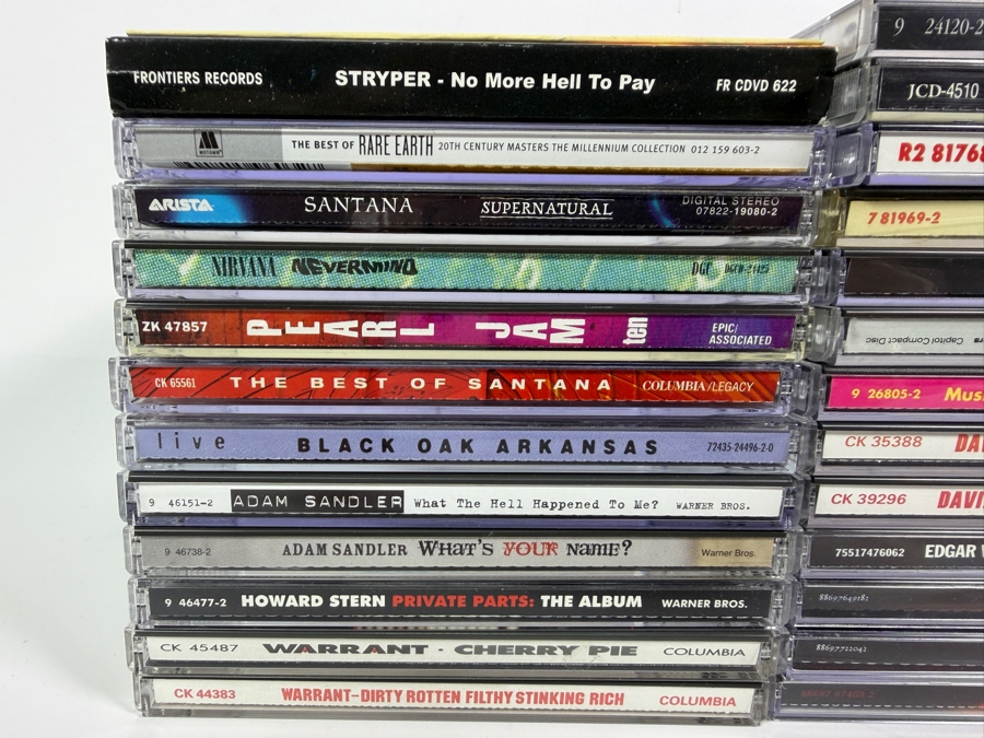 Lot Of 36 Classic Rock Hard Rock Alternative And Heavy Metal Compact Discs CDs Featuring Nirvana Pearl Jam Warrant Tesla Foghat Hellyeah And More [Photo 2]