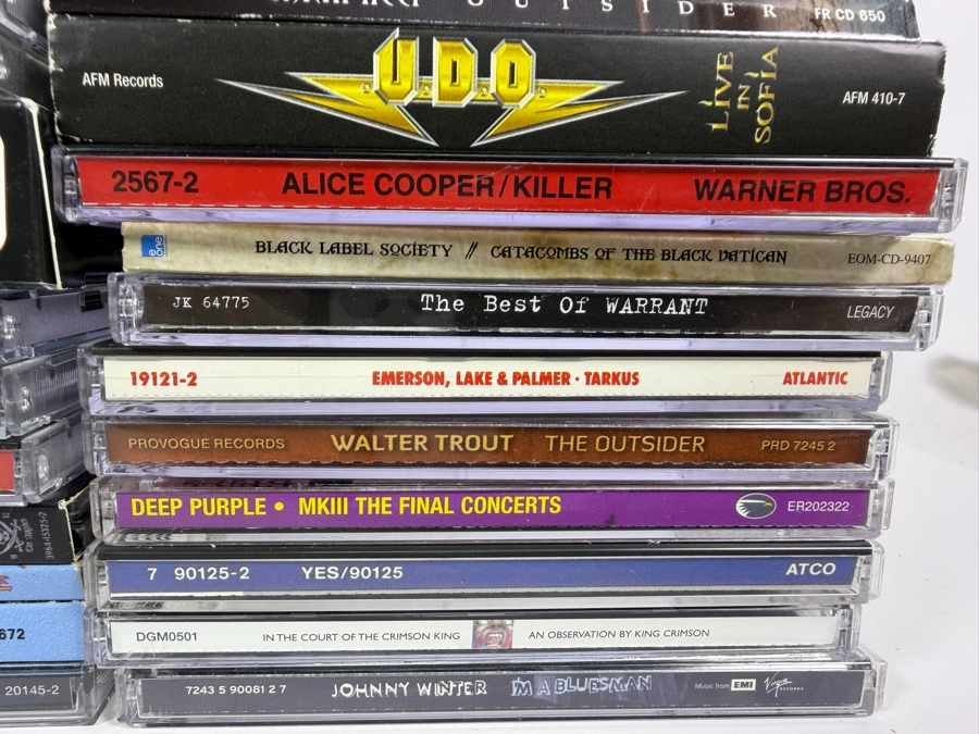 Lot Of 56 Classic Rock Hard Rock Heavy Metal And Thrash Compact Discs CDs Featuring Black Sabbath Accept Death Angel Alice Cooper And More [Photo 6]