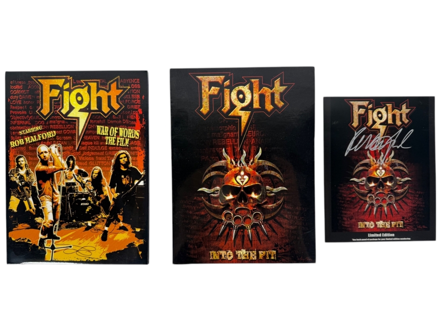 Fight Into The Pit Limited Edition Deluxe Box Set And War Of Words The Film DVD Featuring Rob Halford With Signed Inlay Leaflet
