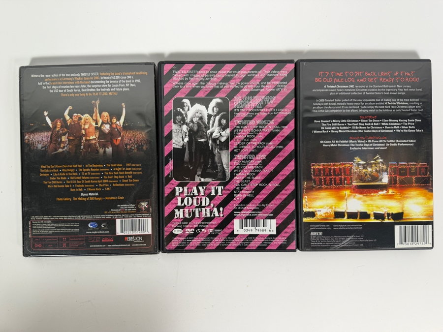 Twisted Sister Live Concert And Music Video Collection Lot Of 3 Music DVDs Featuring Live At Wacken The Video Years And A Twisted Christmas Live [Photo 2]