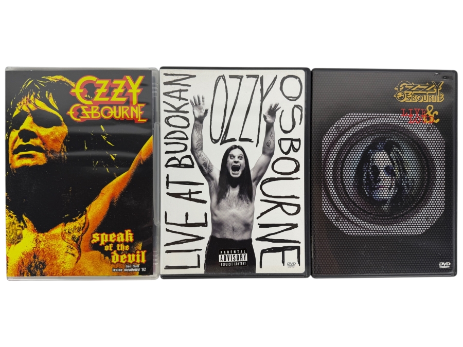 Ozzy Osbourne Live Concert Video Collection Lot Of 3 Music DVDs Featuring Speak Of The Devil Live At Budokan And Live And Loud
