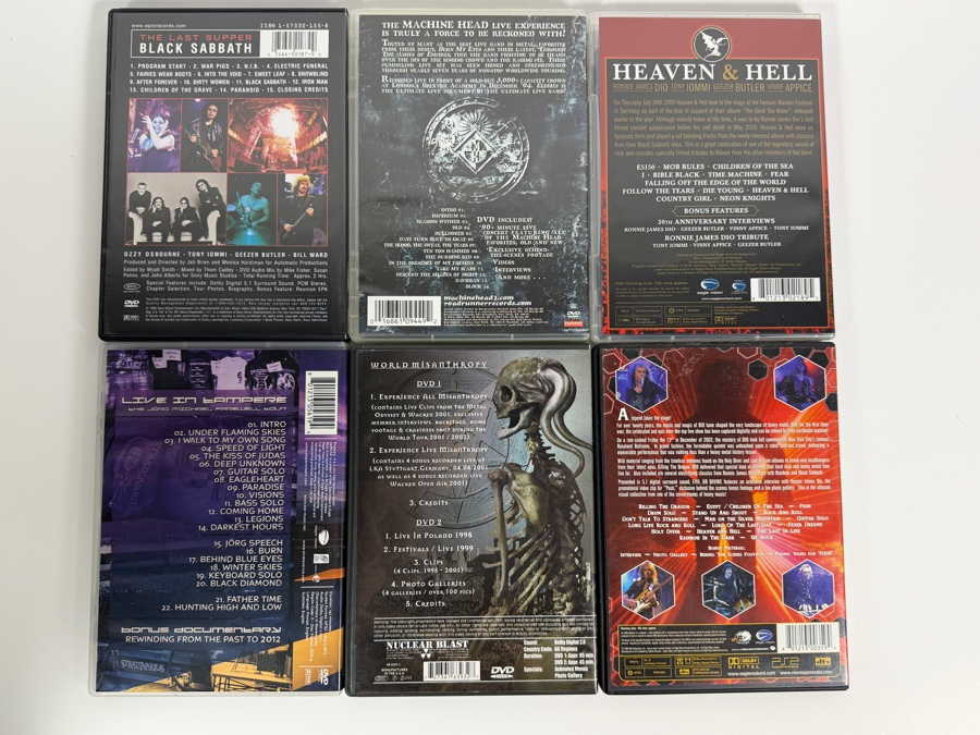 Lot Of 6 Heavy Metal Power Metal And Black Metal Concert DVDs Featuring Black Sabbath Dio Heaven And Hell Dimmu Borgir And More [Photo 2]
