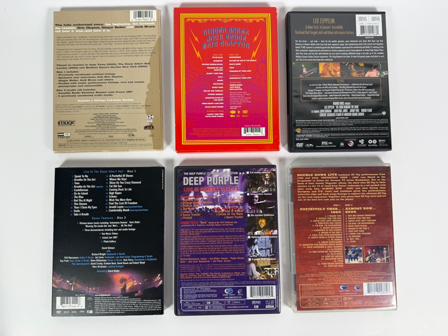 Lot Of 6 Classic Rock Progressive Rock And Blues Concert Box Sets DVDs Featuring Cream Led Zeppelin ZZ Top And David Gilmour [Photo 2]