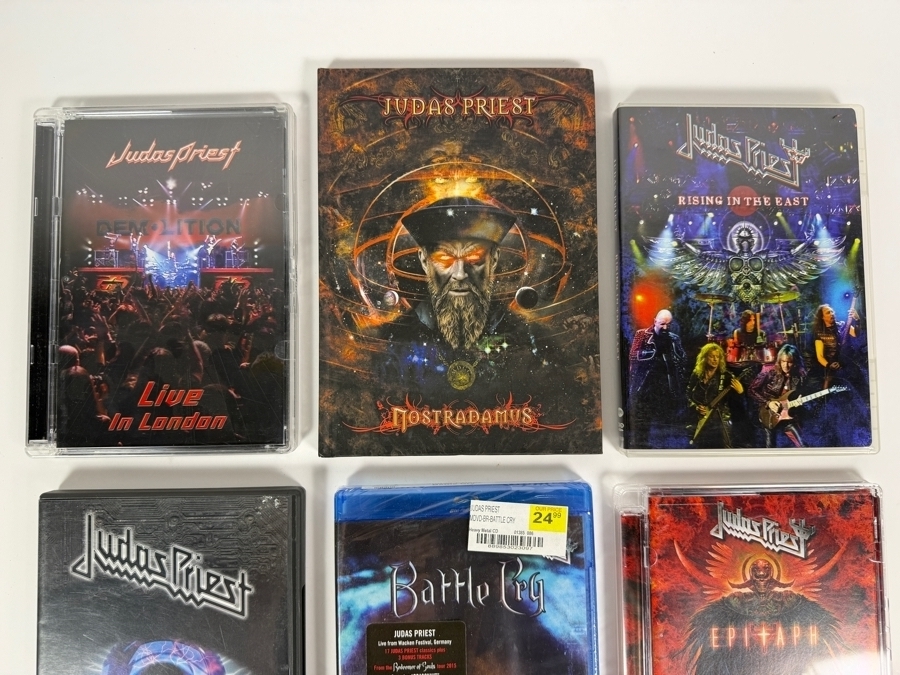 Lot Of 6 Heavy Metal Music Concert DVDs Blu-rays And Deluxe Digibooks Dedicated Entirely To Judas Priest [Photo 3]