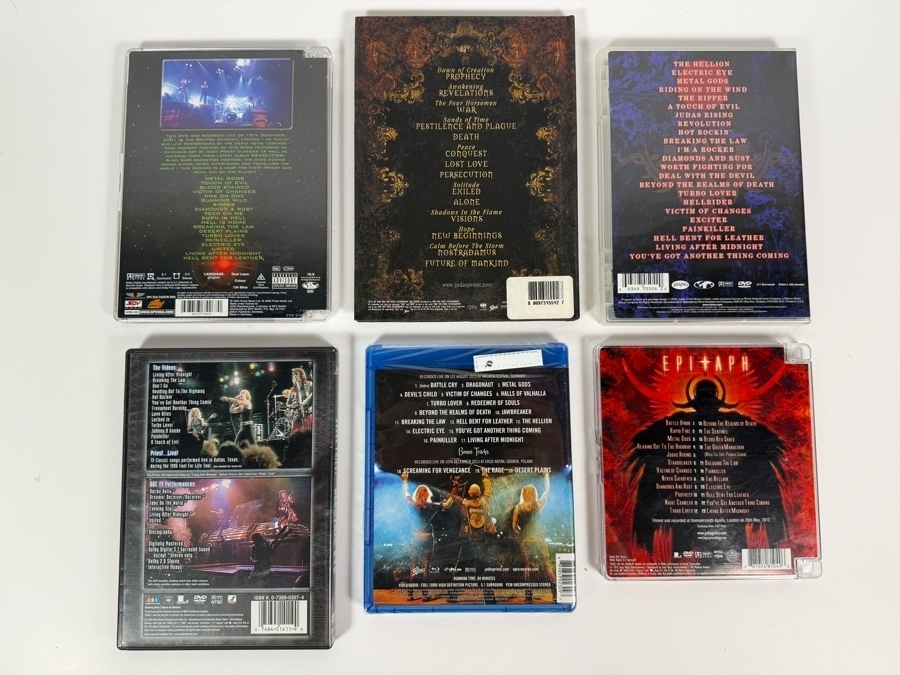 Lot Of 6 Heavy Metal Music Concert DVDs Blu-rays And Deluxe Digibooks Dedicated Entirely To Judas Priest [Photo 9]