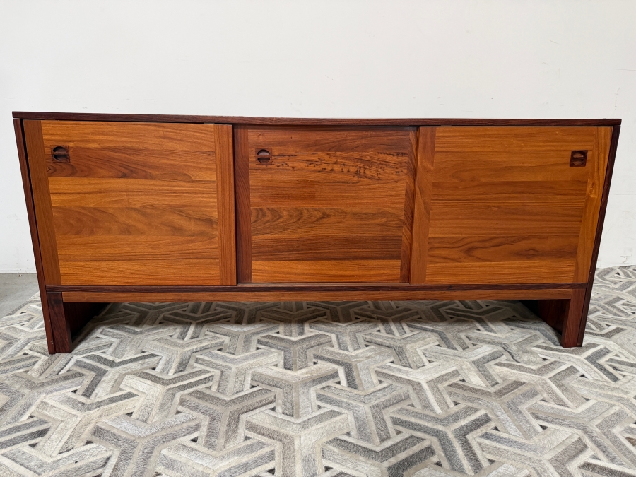 Mid Century Modern E. Jakobsen Skive Rosewood and Teak Credenza Sideboard Made in Denmark 71'W X 18.5'D X 30'H [Photo 2]
