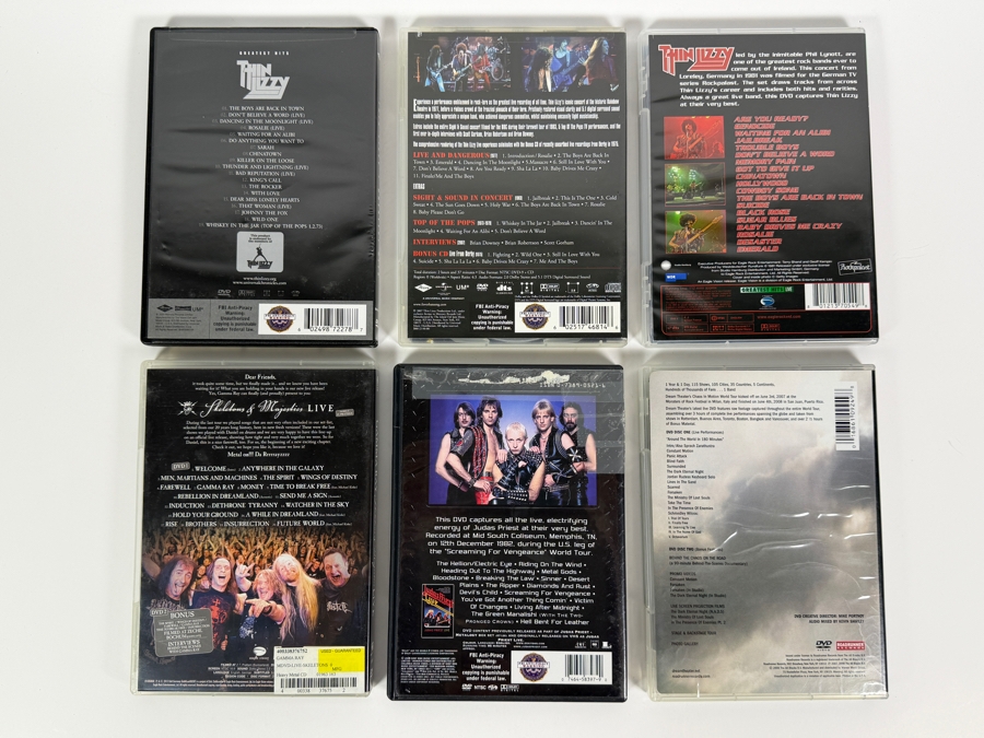 (6) Vintage Music DVD Videos Including Thin Lizzy, Judas Priest, Gamma Ray & Dream Theater [Photo 2]