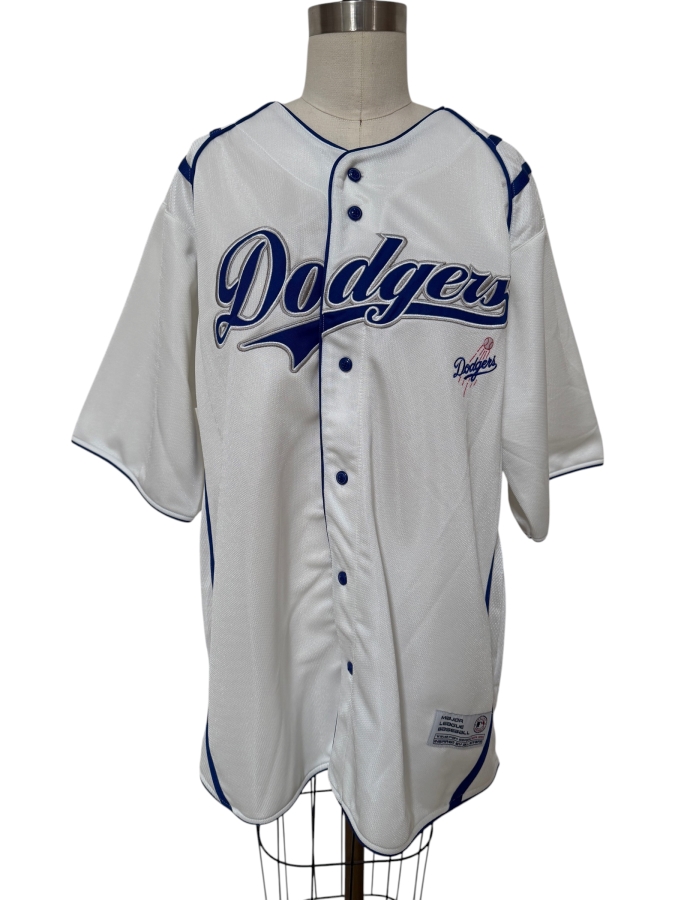 Men's True Fan Los Angeles Dodgers White Replica Baseball Jersey XL