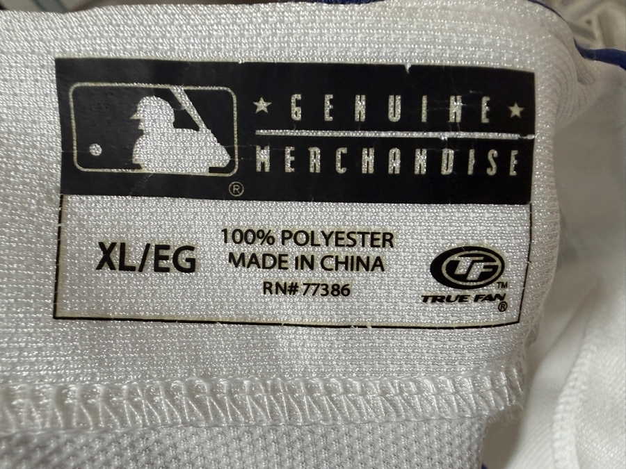 Men's True Fan Los Angeles Dodgers White Replica Baseball Jersey XL [Photo 5]