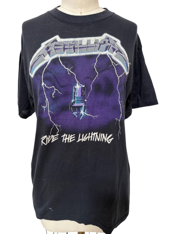  Vintage 1987 Metallica 'Ride the Lightning' T-shirt XL