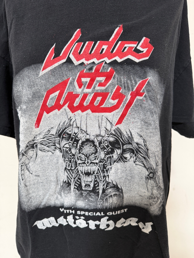 Vintage 1991 Judas Priest 'Operation Rock & Roll' Tour T-shirt with Band’s Iconic 'Painkiller' Cyborg Mascot and Motörhead as a Special Guest XL [Photo 2]