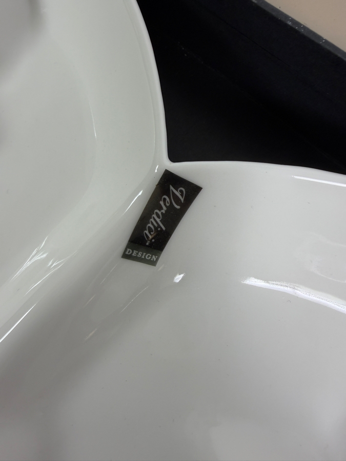 Verdici Design White Ceramic Butterfly Divided Serving Dish Trinket Tray Nibble Bowl 10'W X 8'H [Photo 4]