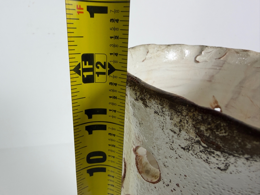 Vintage Rustic Handcrafted Cutout Butterfly White Ceramic Luminary Vase Candle Holder 12'H [Photo 5]