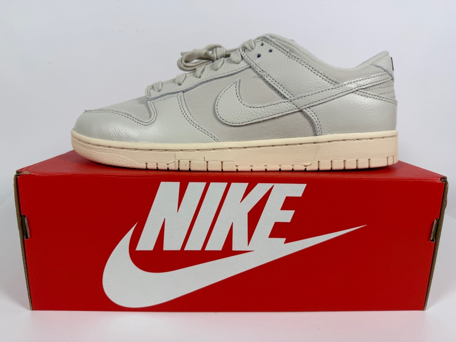 Nike Dunk Low Premium Light Orewood Brown Canvas Leather Sneakers With Original Box Size 11 Mens [Photo 2]