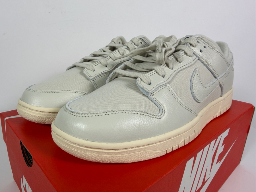 Nike Dunk Low Premium Light Orewood Brown Canvas Leather Sneakers With Original Box Size 11 Mens [Photo 4]