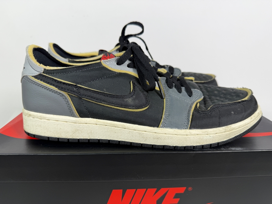 Air Jordan 1 Retro Low OG EX Black Smoke Grey Deconstructed Sneakers With Original Box Size 11 Mens [Photo 2]