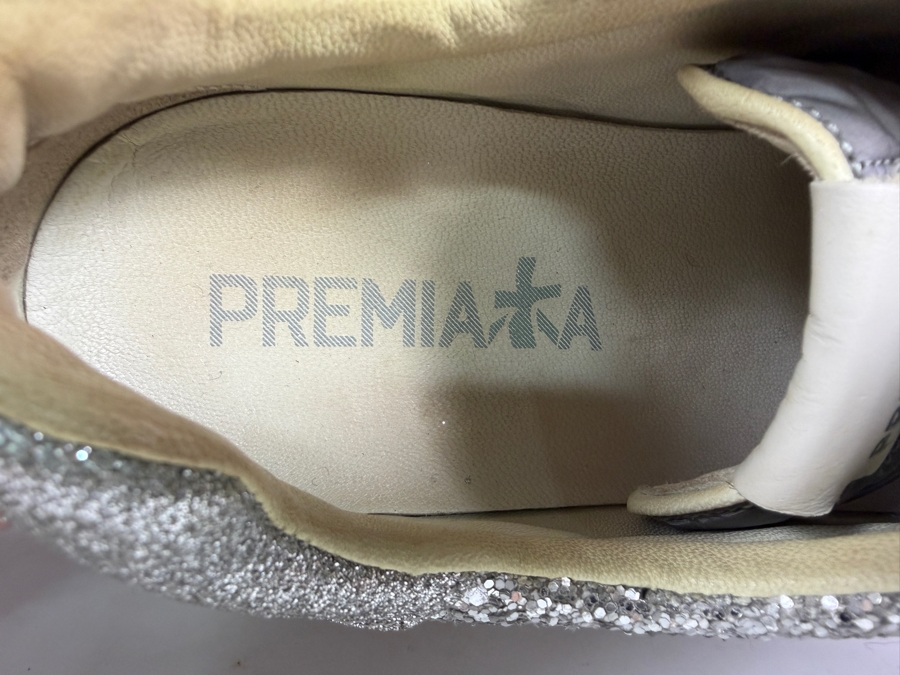  Women's Premiata Conny Silver Glitter Sneakers Size 41 [Photo 8]