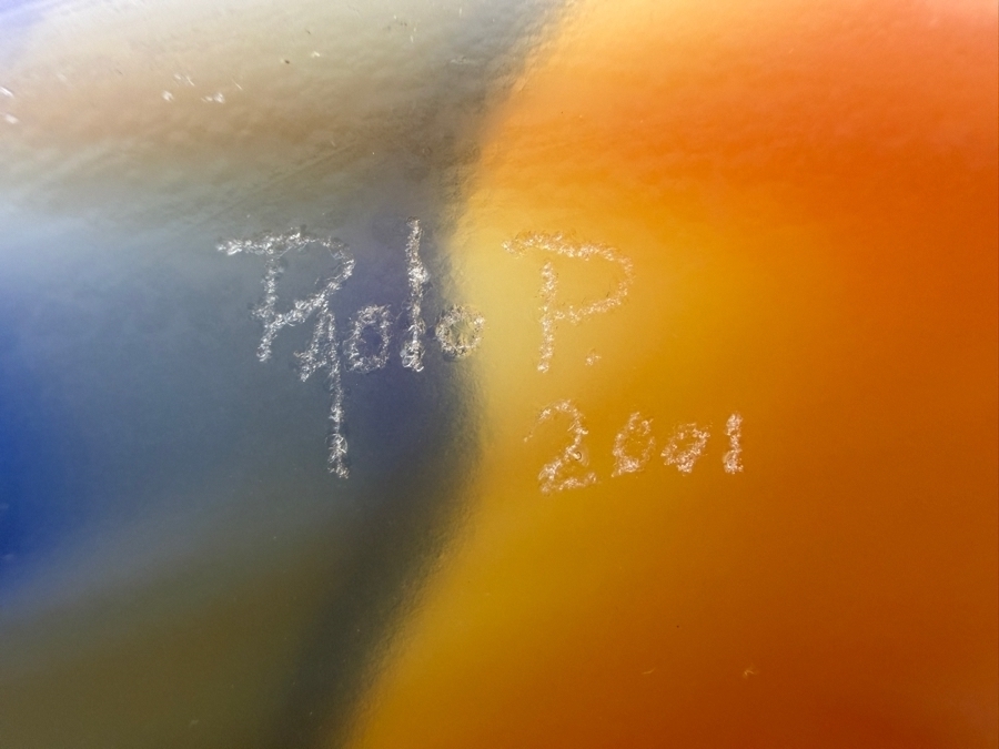 Tall Art Glass Vase Signed Paolo P. 2001 17'H [Photo 7]