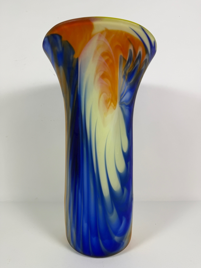 Tall Art Glass Vase Signed Paolo P. 2001 17'H [Photo 6]