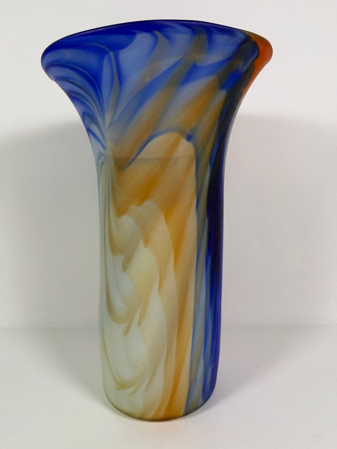 Tall Art Glass Vase Signed Paolo P. 2001 17'H [Photo 5]