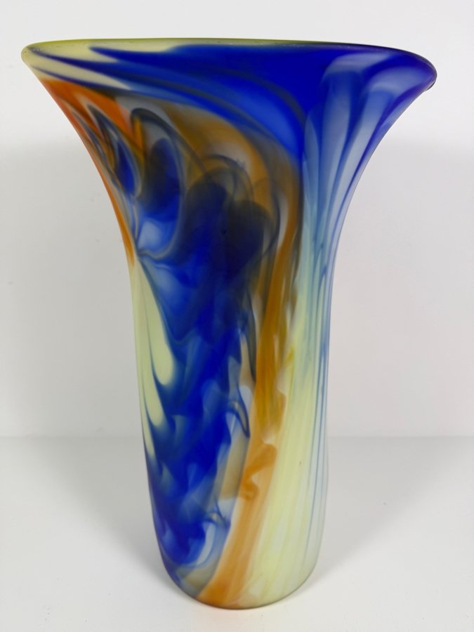 Tall Art Glass Vase Signed Paolo P. 2001 17'H [Photo 3]