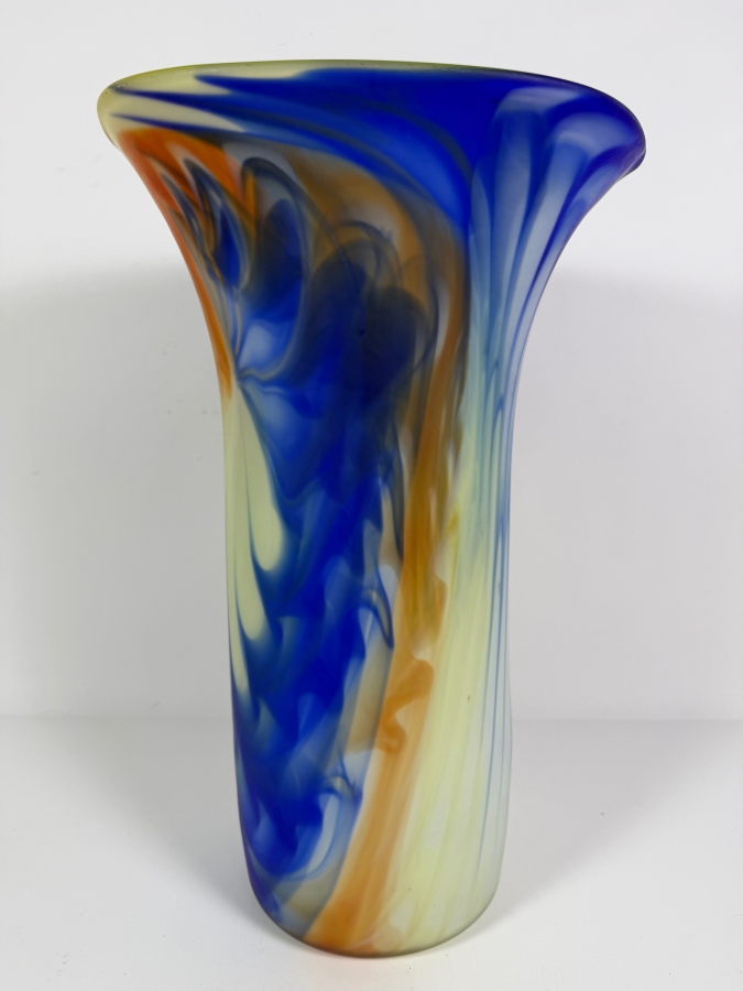 Tall Art Glass Vase Signed Paolo P. 2001 17'H [Photo 2]
