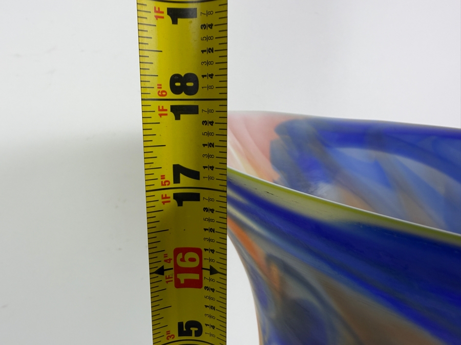 Tall Art Glass Vase Signed Paolo P. 2001 17'H [Photo 9]