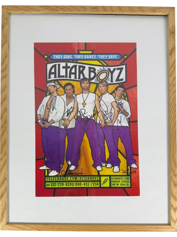 Cast Signed Altar Boyz Framed Promotional Poster for the 2005 Off-Broadway Musical 19 X 25 [Photo 2]