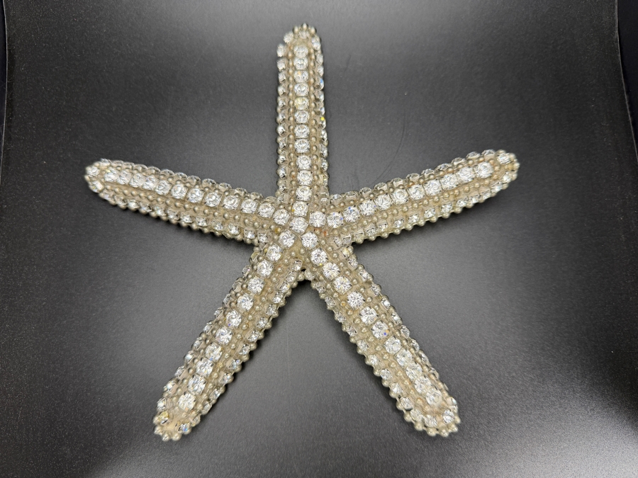 Authentic Cloutier Signed Luxury Handcrafted Swarovski Crystal Beaded Large Statement Starfish 7.5' Retails $330 [Photo 11]