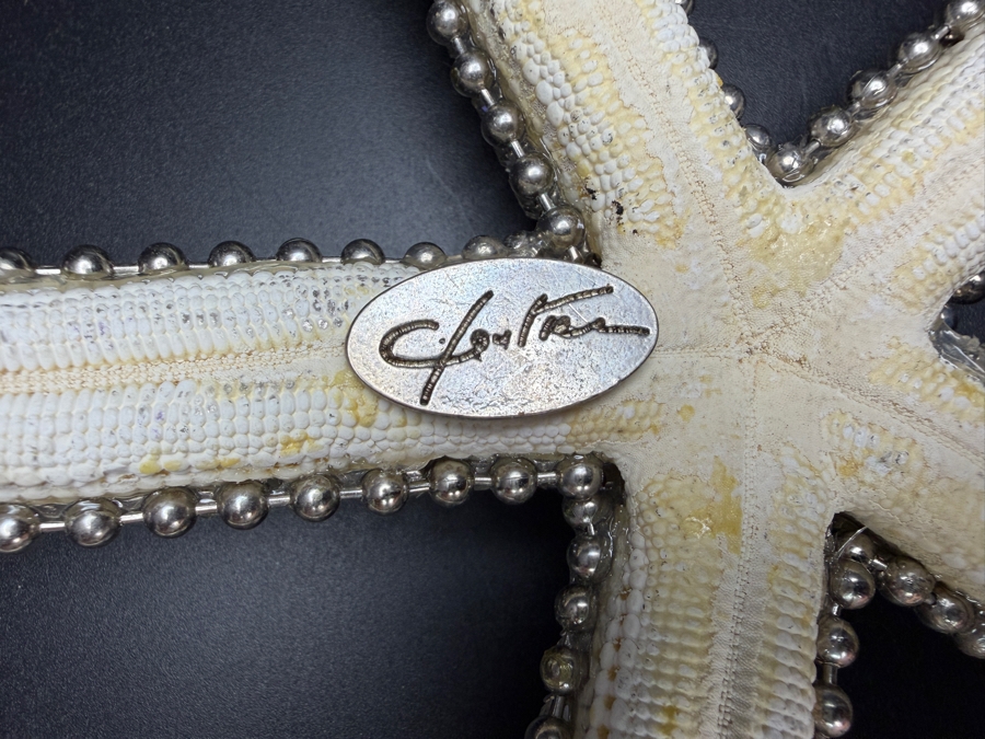 Authentic Cloutier Signed Luxury Handcrafted Swarovski Crystal Beaded Large Statement Starfish 7.5' Retails $330 [Photo 9]