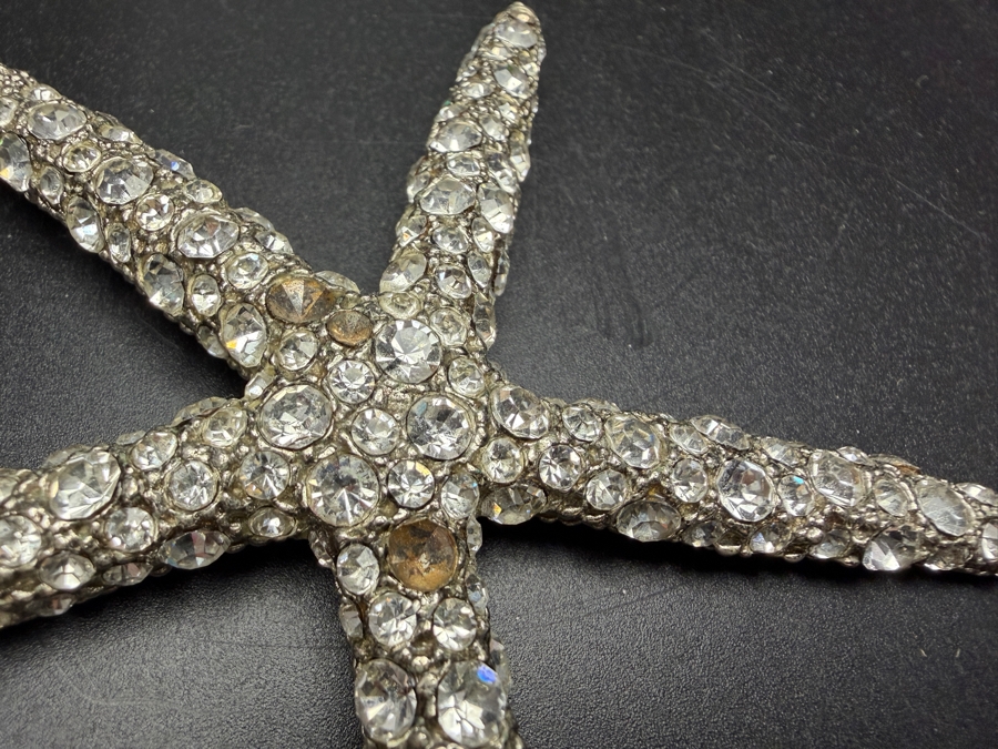 Cloutier Luxury Handcrafted Swarovski Crystal Beaded Authentic Statement Starfish Accent Sculpture 4'L Retails $175 [Photo 3]