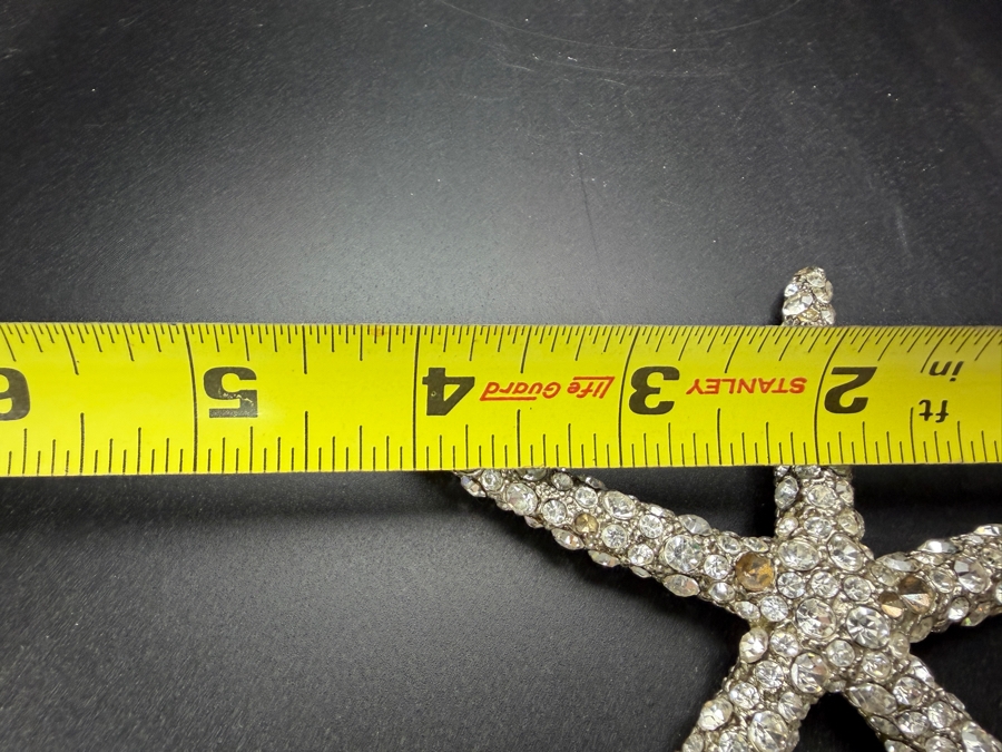 Cloutier Luxury Handcrafted Swarovski Crystal Beaded Authentic Statement Starfish Accent Sculpture 4'L Retails $175 [Photo 7]