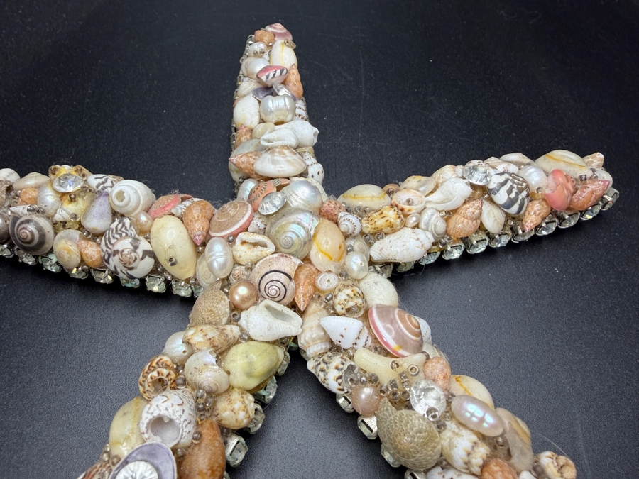 Cloutier Luxury Handcrafted Sea Shell Pearl Swarovski Crystal Mosaic Large Statement Starfish 7'L Retails $500 [Photo 5]