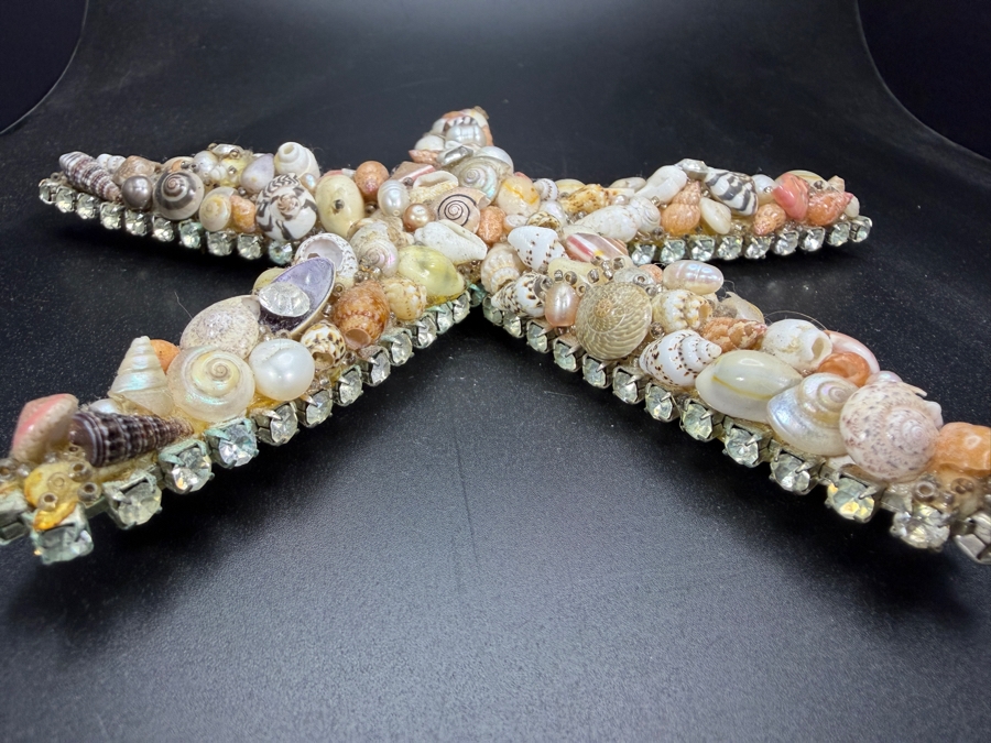 Cloutier Luxury Handcrafted Sea Shell Pearl Swarovski Crystal Mosaic Large Statement Starfish 7'L Retails $500 [Photo 3]