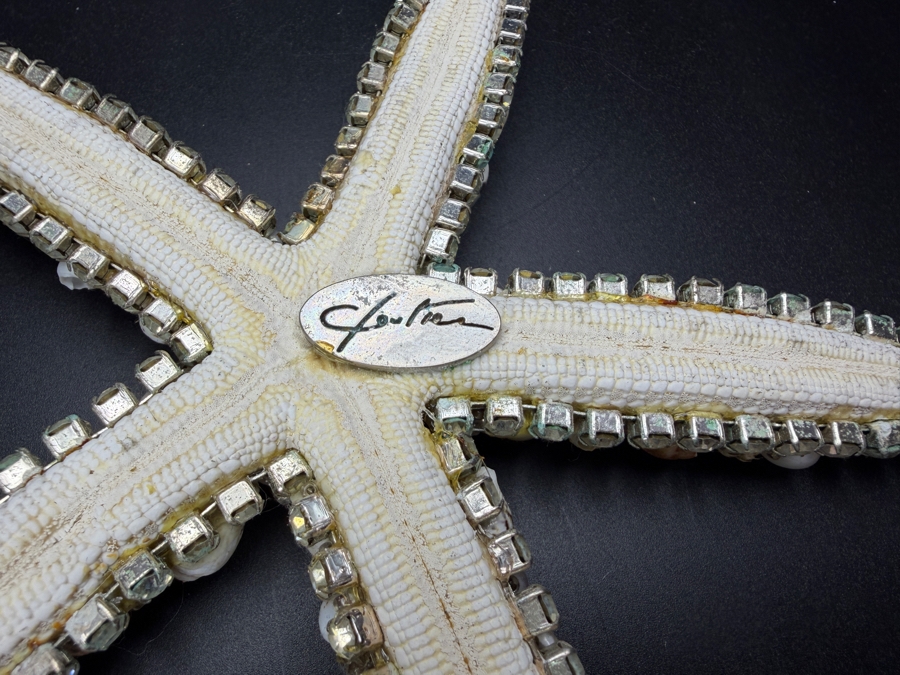 Cloutier Luxury Handcrafted Sea Shell Pearl Swarovski Crystal Mosaic Large Statement Starfish 7'L Retails $500 [Photo 7]