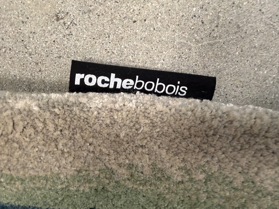 Roche Bobois Stone Collection Concentric Oval Organic Shaped Modern Wool Area Rug 137' X 94' [Photo 6]