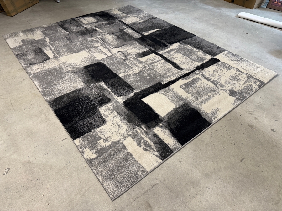 Surya Pepin PEI-1019 Charcoal Gray Cream Mid Century Modern 8X10 Area Rug Turkey [Photo 2]